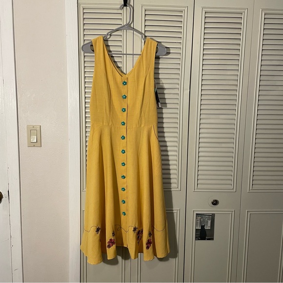 ๐ Voodoo Vixen V-Neck Sleeveless Flare Dress ๐ nwt - Picture 4 of 8